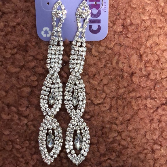 Beautiful rhinestone drop earrings - Picture 2 of 2